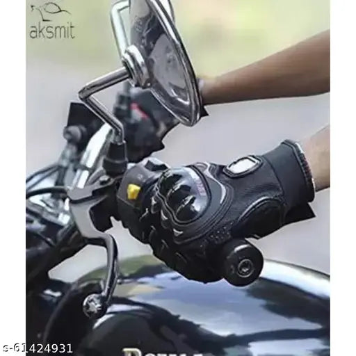 ProBiker Full Gloves Riding Hand Gloves For Bike, Cycle (Black, M Size)