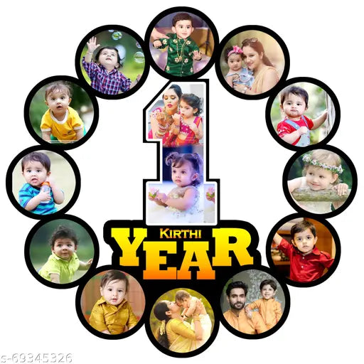 Birthday Photo Frame Size 12x12 in Single frames