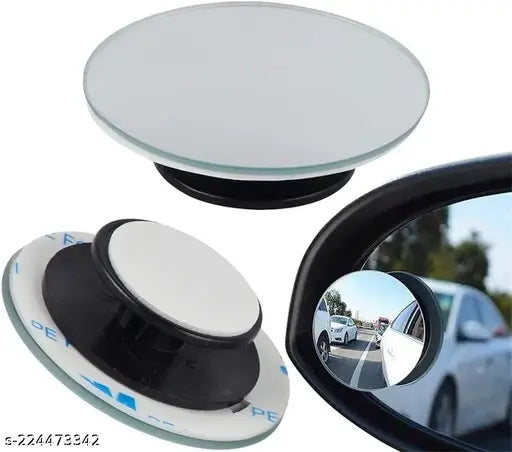 Blind Spot Round Wide Angle Adjustable Convex Rear Mirror - Pack Of 2