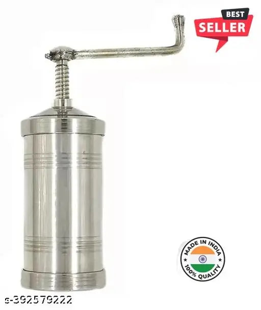 SHRREJI Stainless Steel Sev Chakli/Murukku/Sancha Maker Machine with 6 Different Jalis, Medium, Silver (9 No)