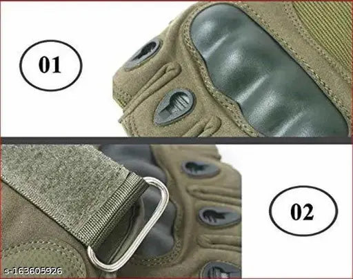 Half finger Knuckle Riding Gloves (Green)