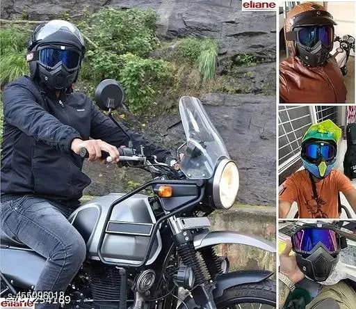 Goggle Mask Anti Scratch UV Protective Open Face & Eyewear