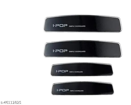 Car Door Guard with Adhesive Tape - Black - Set of 4 Pcs