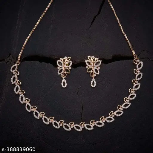 Stunning STONE NECKLACE WITH EARRING