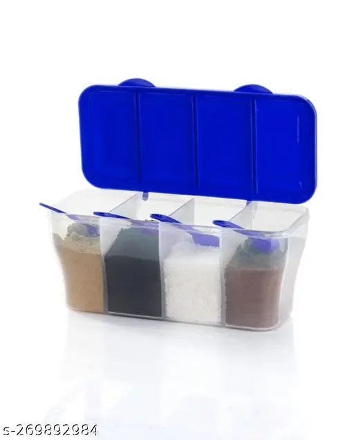 Plastic 4 In 1 Masala Boxes