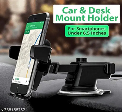 Car Mobile Phone Holder - Telescopic One Touch Long Neck Arm 360 Degree Rotation