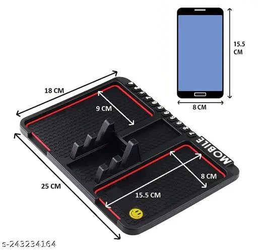 Anti-Slip Car Dashboard Mat & Mobile Phone Holder Mount - Universal