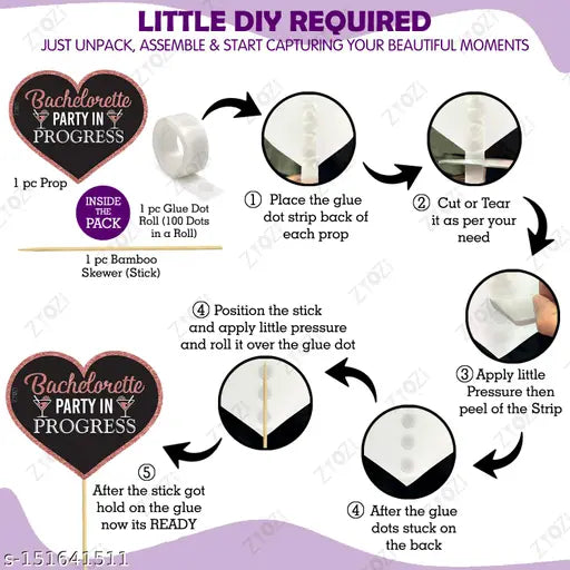 Zyozi 47 Pcs Bachelorette Party Decorations Kit, Bridal Shower Party & Bride Decoration with Balloons