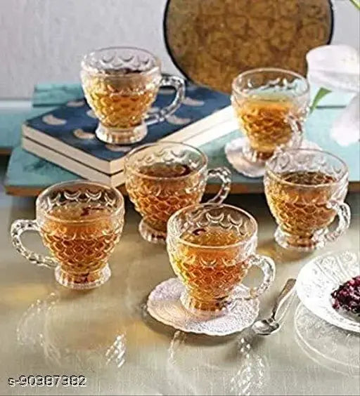 Stylish Glass Tea Cup Set
