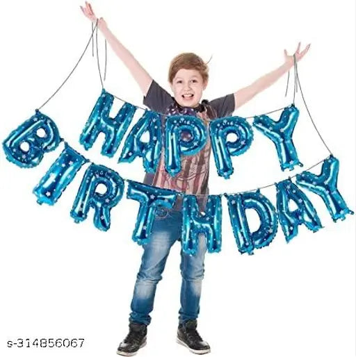 Baby boy 1st happy birthday party decorations combo - (71 Pcs Blue Pack)