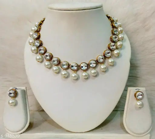 Kundan Beads Necklace Set