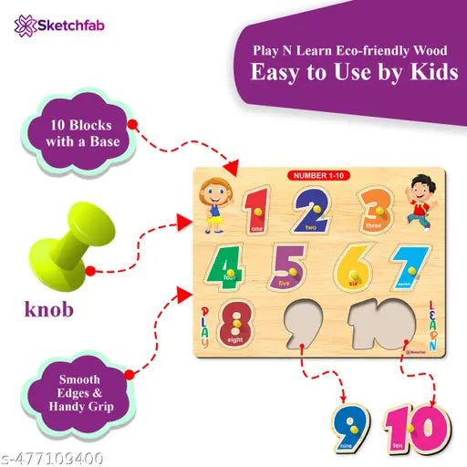 Wooden Math Learning Kit Puzzle Toys for 2 Years