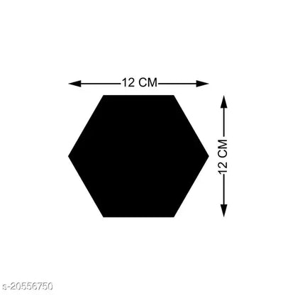 3D Silver Hexagon Decorative Acrylic Mirror Wall Stickers