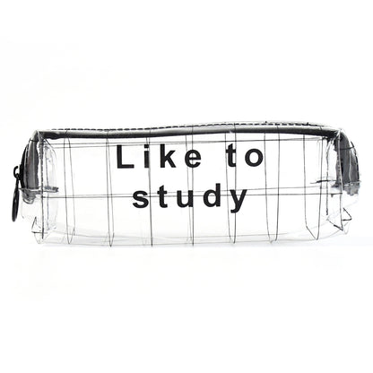 Plastic Transparent Pencil Pouch With Zipper (1 Pc)