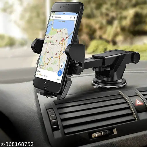 Car Mobile Phone Holder - Telescopic One Touch Long Neck Arm 360 Degree Rotation