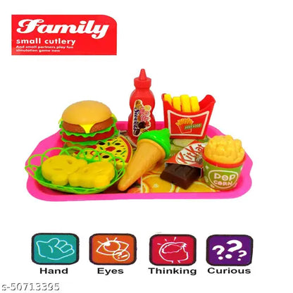 18 pcs Play Fast Food Set Toy - Multi Color