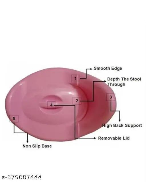 Potty Toilet with Removable Tray & Potty Chair Cum Seat BPA Free 0-5 Years - Pink