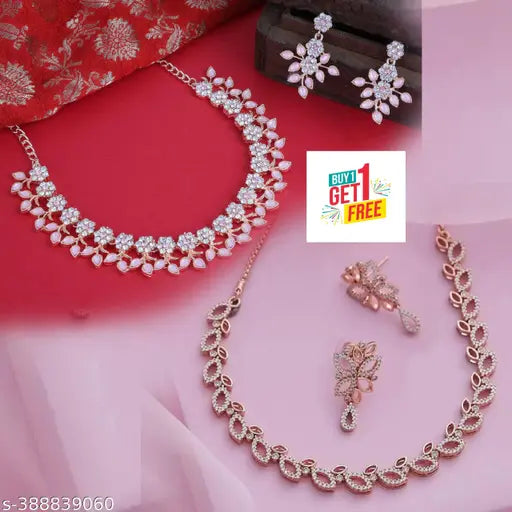 Stunning STONE NECKLACE WITH EARRING