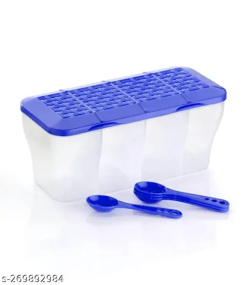 Plastic 4 In 1 Masala Boxes