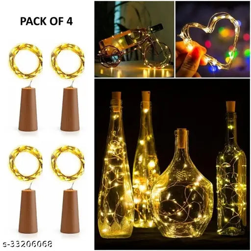 Bottle Cork String Warm Light (Pack of 4)