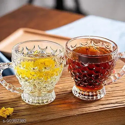 Stylish Glass Tea Cup Set