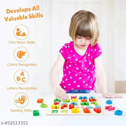 Wooden ABC Alphabet Puzzle Toys 18+
