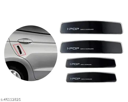 Car Door Guard with Adhesive Tape - Black - Set of 4 Pcs