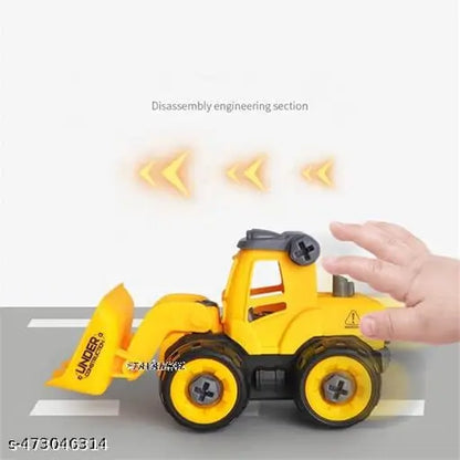 JCB TOYS Vehicles Truck toys Construction set JCB Toy for kids  (Yellow, Pack of: 4)