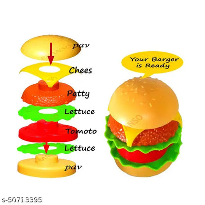 18 pcs Play Fast Food Set Toy - Multi Color